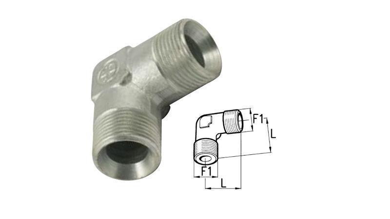 HYDRAULISCHE BOCHT 90° BSP KORT MAN-MAN 3/4