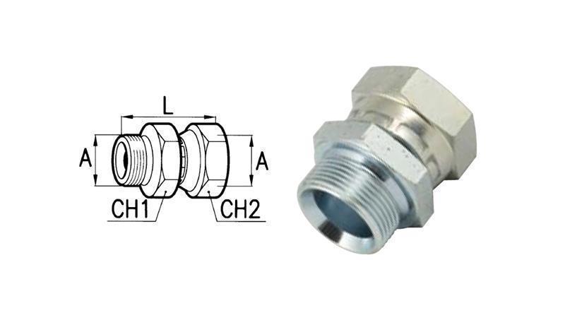 HYDRAULISCHE DUBBELE KLEP DRAAIBARE MOER 1/2