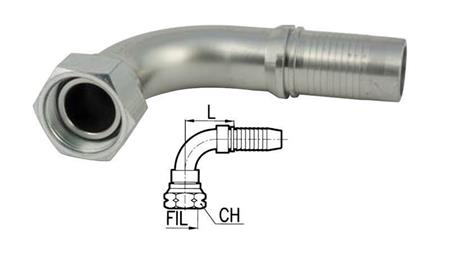 HYDRAULISCHE AANSLUITING BSP VROUWELIJKE ELBOW 90° DN13-3/8