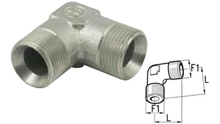 HYDRAULISCHE BOCHT 90° BSP KORT MAN-MAN 3/4