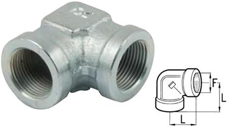 HYDRAULICKÝ OHYB 90° KRÁTKÝ ŽENSKÝ-ŽENSKÝ 1/4