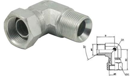 HYDRAULICKÝ OHYB 90° BSP KRÁTKÝ OTOČNÝ ŠROUB - MUŽ 1/4