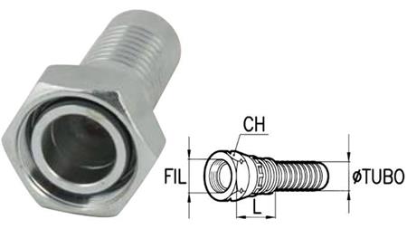 HYDRAULISCHE AANSLUITING DKOS 10 MET VROUWELIJKE DN8-M18X1,5