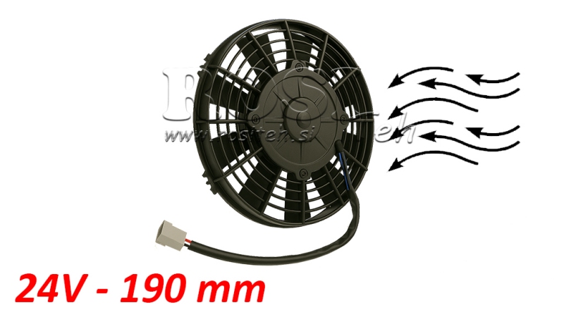 AXIALE VENTILATOR 190MM DUIDELIJK 24V