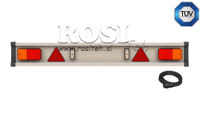 AANHANGER BUMPER TÜV MODEL MET LICHTEN 2150mm