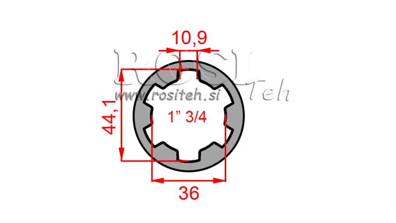 KARDAN ADAPTER BUS 1-3/4 (80 mm)