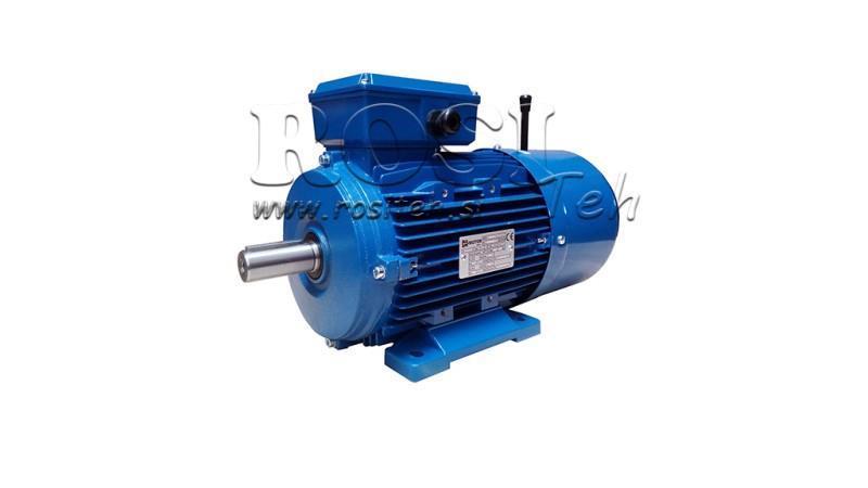 2.2kW-ELEKTRISCHE MOTOR MET REM MSH100L1-4_1420rpm 3Fase voeten-B3