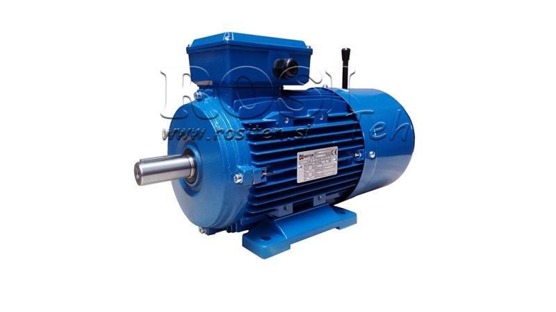 11kW-ELEKTRISCHE MOTOR MET REM MSH160M-4_1460rpm 3Fase voeten-B3