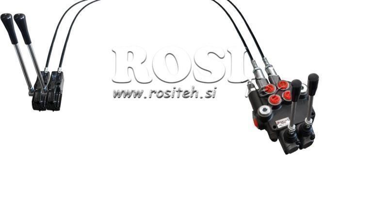 JOYSTICK DUBBELE HEFBOOM 2.5 m HYDRAULISCHE KLEP 2xP80 liter.