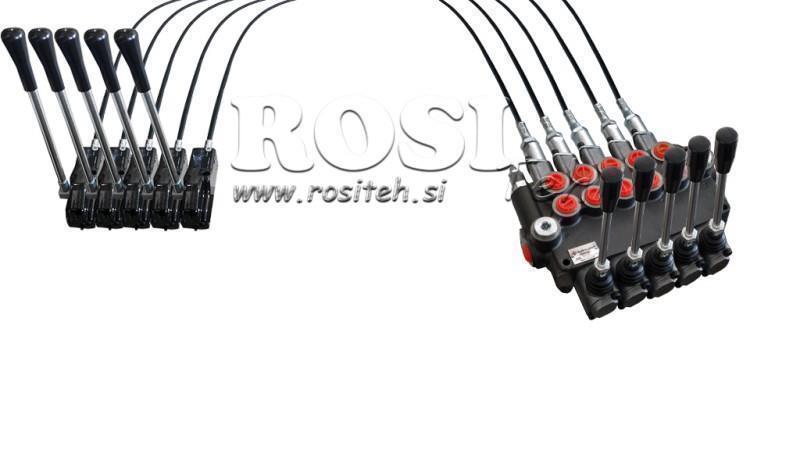 JOYSTICK DUBBELE HEFBOOM 2.5 m HYDRAULISCHE KLEP 5xP80 liter.