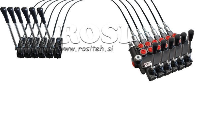 JOYSTICK DUBBELE HANDGREPE 2 m HYDRAULISCHE KLEP 6xP80 liter