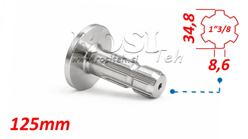 ZAPFWELLEN ANSATZ MIT FLANSCH 1 3/8