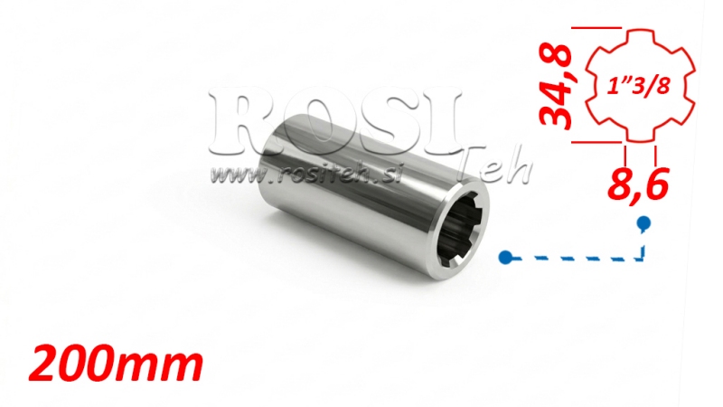 P.T.O. ADAPTER BUSH 1”3/8 L=200