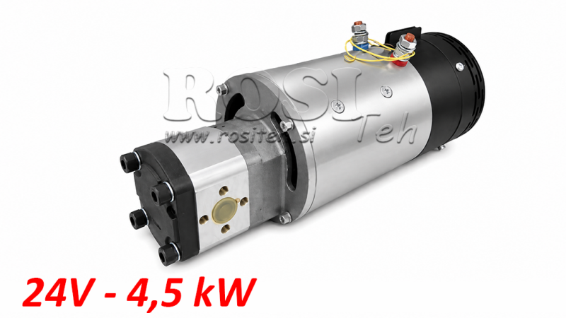 HIDRAVLIČNI SKLOP ČRPALKE GR.2 + ELEKTRO MOTOR 24V 4,5kW = 10cc - 20lit