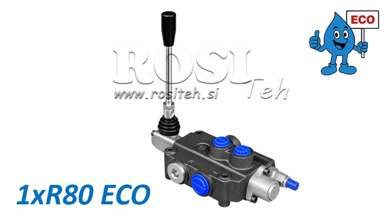 HYDRAULISCH HANDVENTIEL – 1-SECTIE STUURVENTIEL 1xR80 ECO