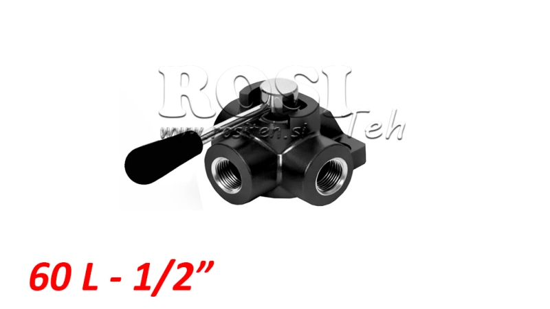 KÉZI 3 ÍRÁNYU SZELEP DF 1/2 - 60lit