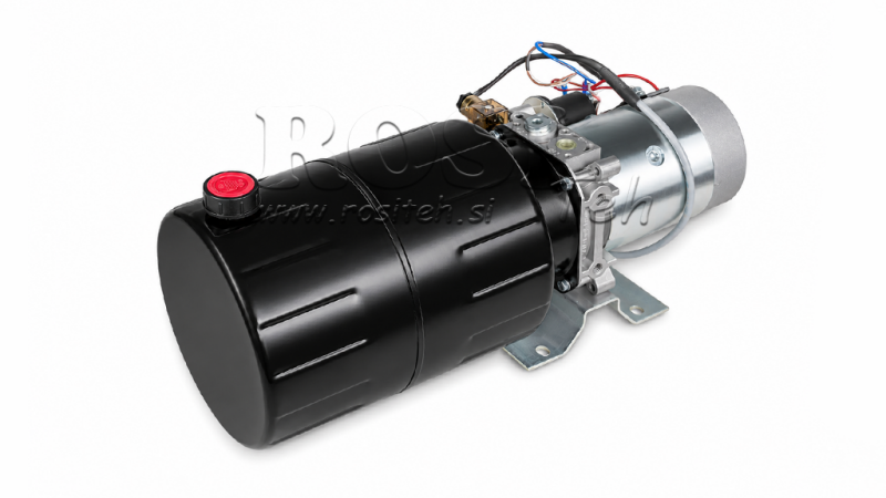MINI HIDRAVLIČNI AGREGAT 24V DC - 2,2kW = 2,1cc - 8 lit - enosmerni sklop (kovinski)