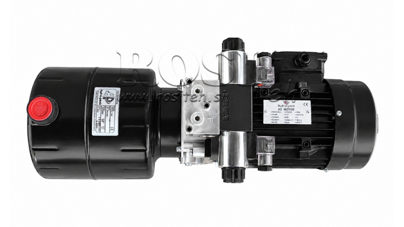 MINI HYDRAULISCH KRACHTPAKKET 380V AC (1.5 kW) - 5.8 cc - 8.2 lit/min - tank 6 lit