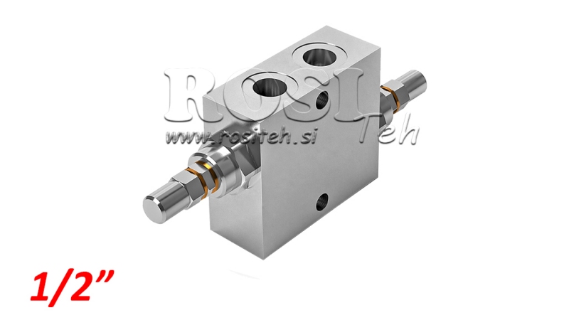 HYDRAULISCHE DRUKREGELAAR DOUBLE VAU 1/2 10-180 BAR