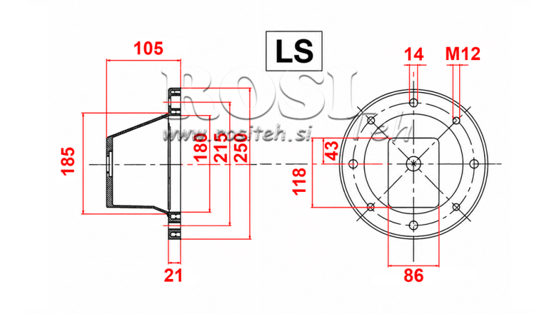 HIDRAVLIČNA PRIROBNICA - ZVON LS252 (EM2,2-4 kW/GR2)