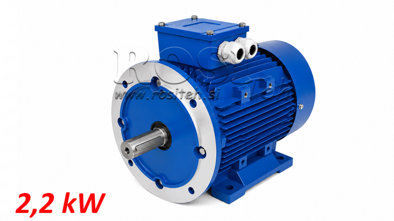 2,2kW-ELEKTRO MOTOR MS100L1-4_1420vrt 3Faz nogice+prirobnica-B3B5
