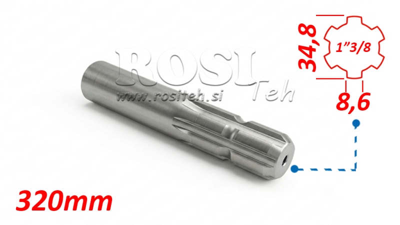 ZAPFWELLEN ANSATZ 13/8 L=320