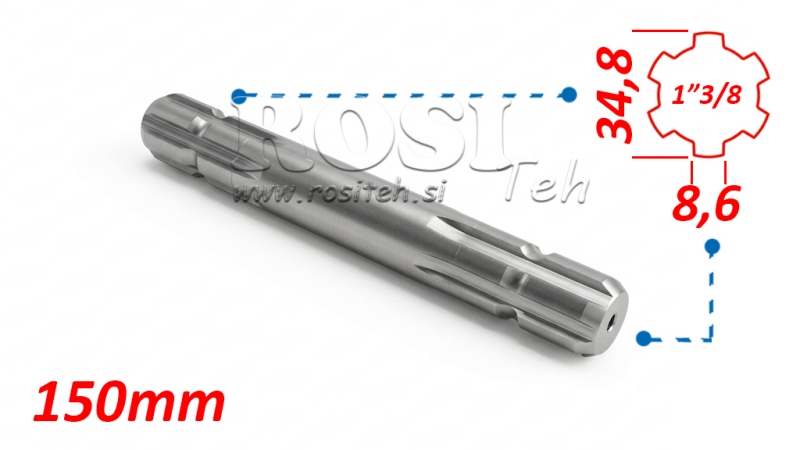 P.T.O. ADAPTER 13/8 KAHEPOOLNE L=150