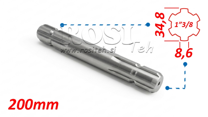 P.T.O. ADAPTER 13/8 KAHEPOOLNE L=200