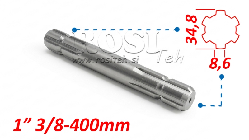 P.T.O. ADAPTER 13/8 KAHEPOOLNE L=400