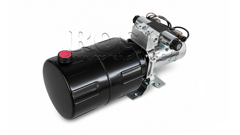 MINI HYDRAULISCH KRACHTPAKKET 12V DC - 1.6kW = 2.1cc - 8 lit - bidirectionele eenheid (metaal)