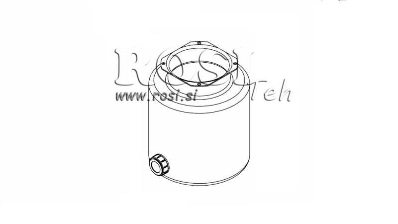 METAAL RESERVOIR ROL PP 6 LITERS HORIZONTAAL-VERTICAAL