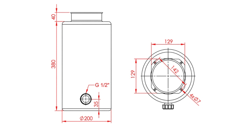 METAAL TANK ROLL PP 12 LITER HORIZONTAAL-VERTICAAL