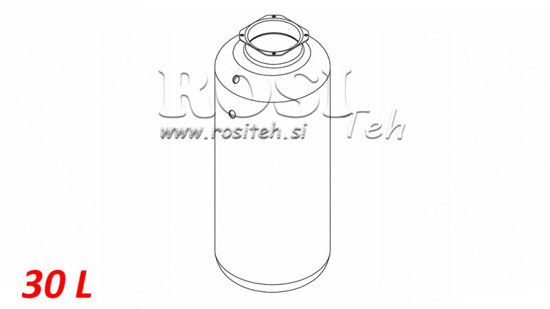 METAAL TANK ROLL PP 30 LITER HORIZONTAAL-VERTICAAL