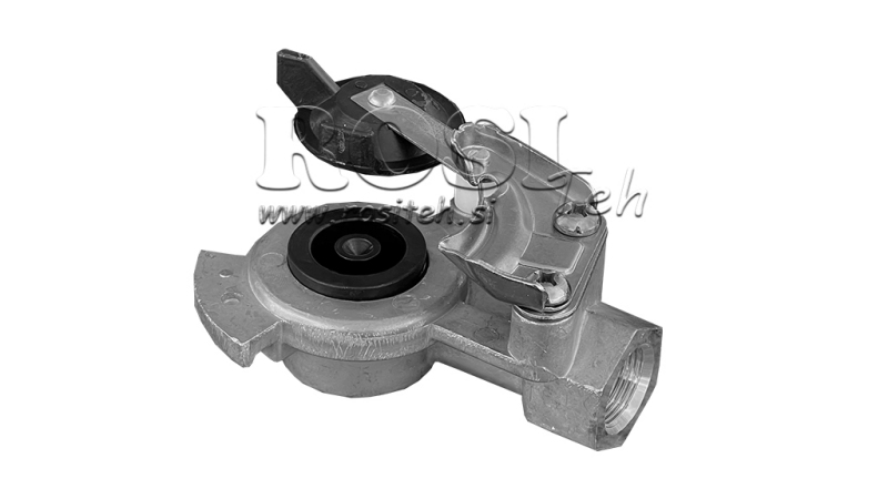 MALE AIR QUICK COUPLING ZWART MET KLEP