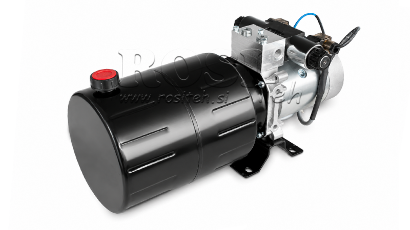 MINI HYDRAULISCH KRACHTPAKKET 24V DC - 2.2kW = 2.1cc - 8 lit - bidirectionele eenheid (metaal)
