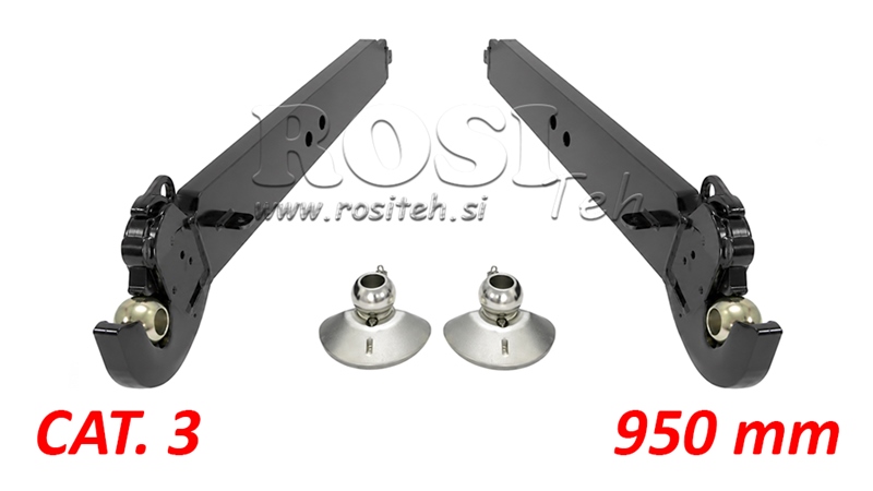 ONDERSTE HEFARMEN VOOR DRIEPUNTSHEFINRICHTING CAT.3 - 120x35 mm - 950 mm (140 HP)