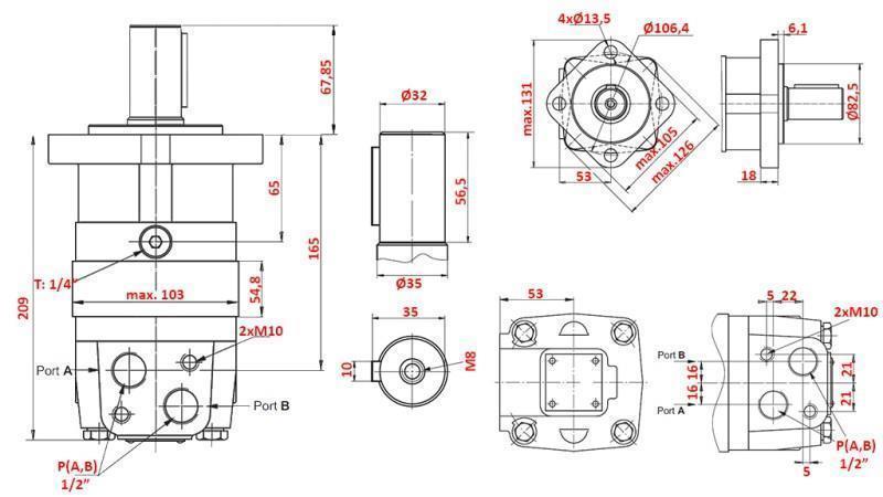 HYDRAULISCHE MOTOR MS 315
