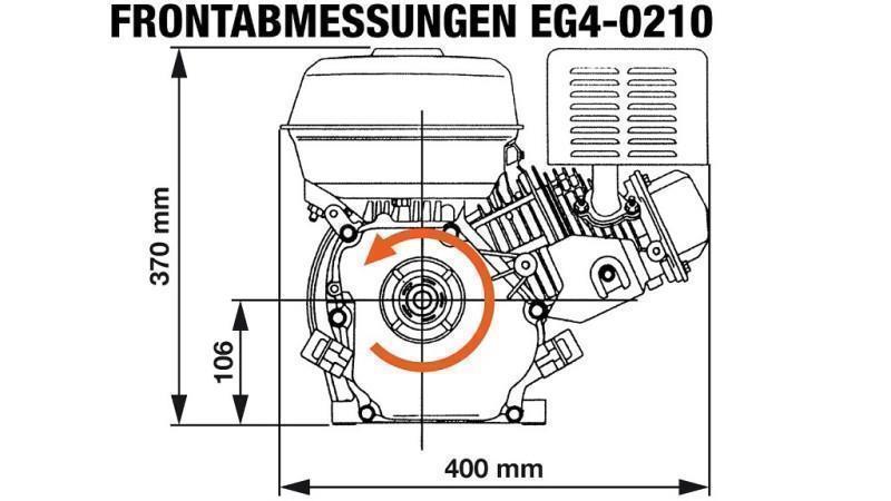 benzinemotor EG4-200cc-5.10kW-3.600 RPM-H-KW20x53-handmatige start