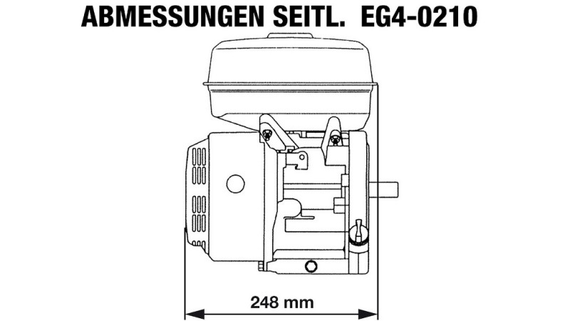 benzinemotor EG4-200cc-5.10kW-3.600 RPM-H-KW20x53-handmatige start