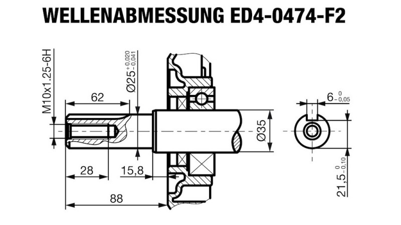 Dieselmotor 474cc-8.0kW-3.600 U/min-E-KW25x88-elektrischer Start