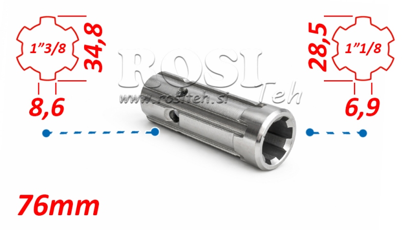 ZAPFWELLEN ANSATZ - ADAPTER VON 1
