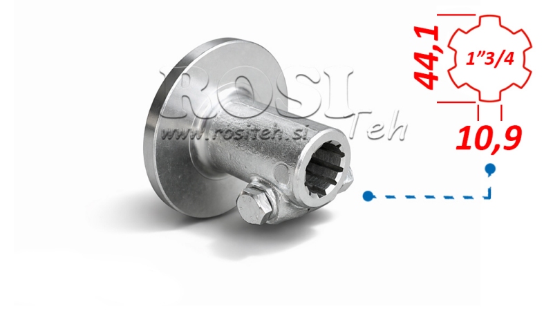 KARDANSKI NASTAVEK S PRIROBNICO IN ZATIČEM 1-3/4 (80 mm) (20zob)