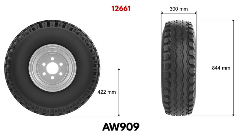 11,5/80-15,3 PNEVMATIKA AW909 14PL S PLATIȘCEM 9,00X15,3