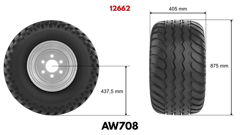 400/60-15,5 PNEVMATIKA AW708 16PL S PLATIȘCEM 13,00X15,5