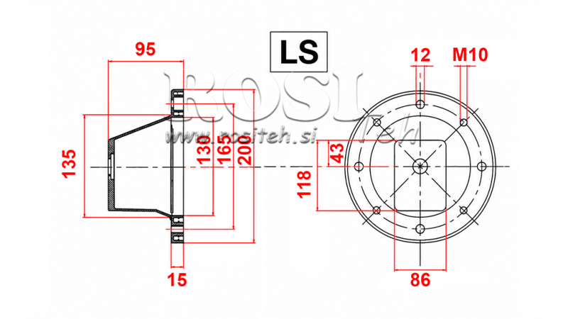 HIDRAVLIČNA PRIROBNICA - ZVON LS203 (EM0,55-1,5kW/GR2)