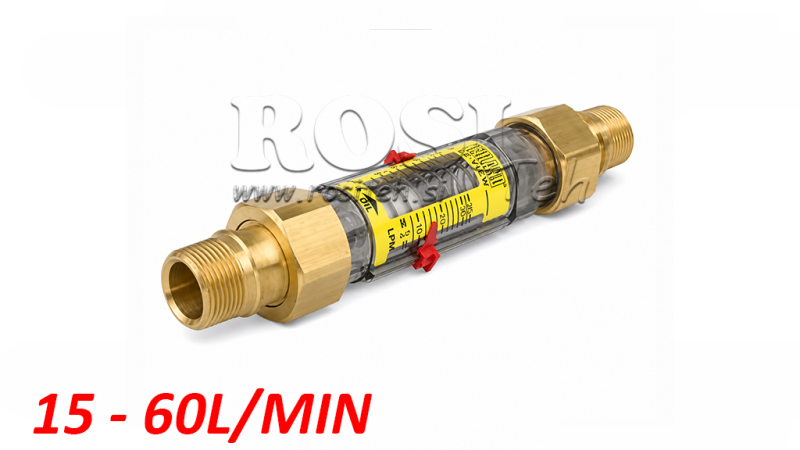 PIJPSTROOMMETER 15 tot 60 liter/min