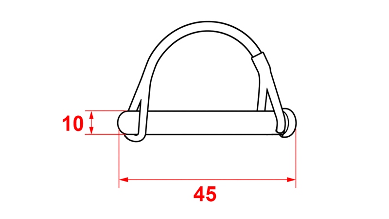 STEIGER BORGCLIP MET KLAAUW Φ 10/45 MM (5STUKS)