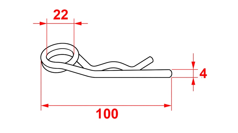 ASSORTIMENT R-CLIP DUBBELE Φ 4 MM (5STUKS)