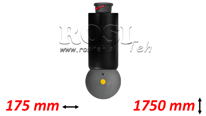 TELESCOOPCILINDER - MEILLER KIPPER - 5 TRAPPEN 175 mm 15 ton - SLAG 1750 mm