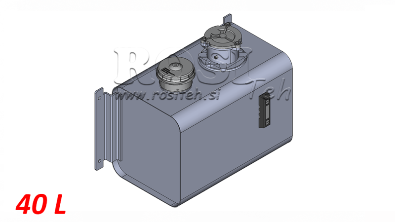 TOP IN METALLO 40 LITRI 320X290X475MM